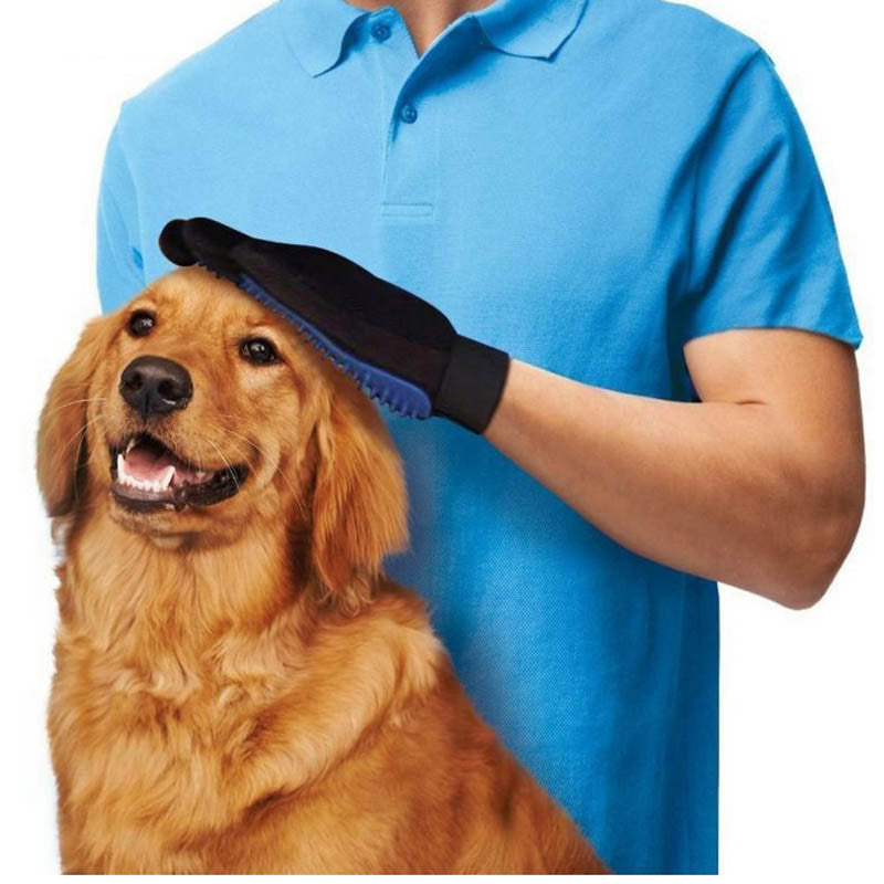 Hunde Reinigungs und Massage-Handschuh